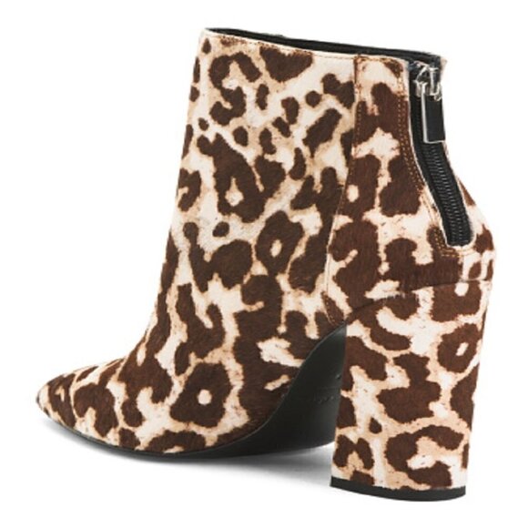 Charles David White Multi Animal Pattern Haircalf Boots/Booties - Picture 3 of 10